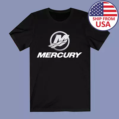 Mercury Boats Marine Racing Performance Men's Black T-Shirt Size S To 3XL • $16.89