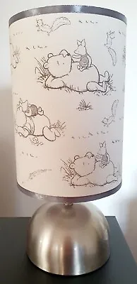 Disney Winnie The Pooh Bedside Touch Lamp Base Night Light  Fabric Shade Nursery • $79.98