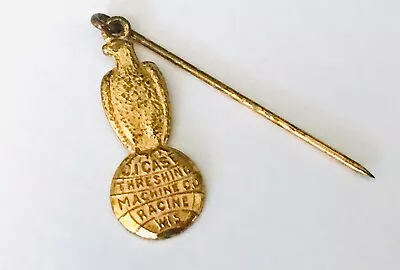 J.I. CASE Threshing Machine Co. Racine Wisconsin Eagle Logo Hat Pin 1 Inch Small • $17.95