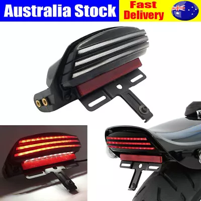 LED Tri-Bar Fender Brake Tail Light Rear Lamp For Harley Softail FXST FXSTB AU • $55.95