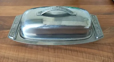 £5 • Buy Vintage Art Nouveau Stainless Steel Butter Dish