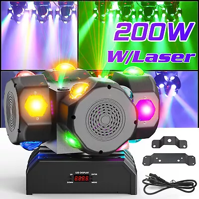 200W 16LED Laser Moving Head Light RGBW Rotating Stage Light DMX DJ Disco Party • $179.99