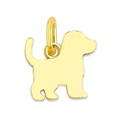 Solid 10k/14k Gold Dog Charm - Chic Charm Cute Animal Jewelry For Pet Lovers • $35