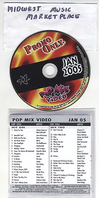 Pop Mix Video January 2005 Promo Only DVD -Avril Lavigne Shania Twain Nirvana U2 • $29.99