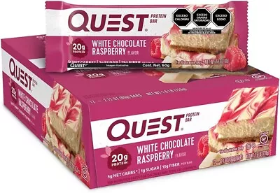 Quest Nutrition White Chocolate Raspberry Flavored Protein Bar High Protein-AU • $54.40