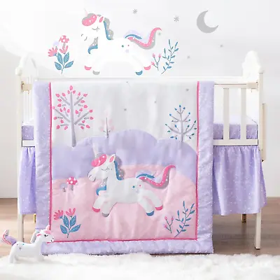 4 Piece Crib Bedding Set For Boys Girls Nursery Bedding Standard Size Soft Baby • $36.49