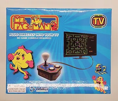 Ms. PACMAN Plug And Play Classic Arcade TV Game MSI Entertainment 1993 BRAND NEW • $30