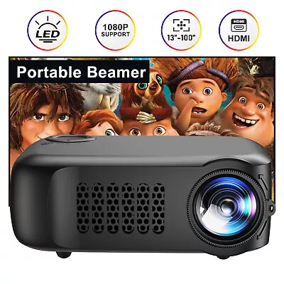 Mini Projector LED HD 1080P Home Cinema Portable Pocket Projector Party HDMI USB • $33.99