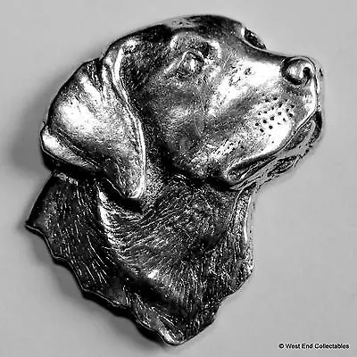 Labrador Retriever Head Pewter Pin Brooch - British Hand Crafted - Gun Dog Hunt • £7.49