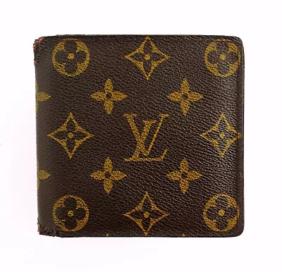 Authentic LOUIS VUITTON Monogram Canvas Leather Marco Bifold Wallet Spain • $125