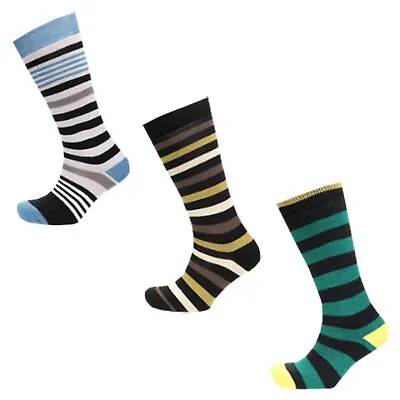 Mens Wellington Long Socks UK 6-11 Adults Welly Stripe Design Pattern Boot Liner • £5.79