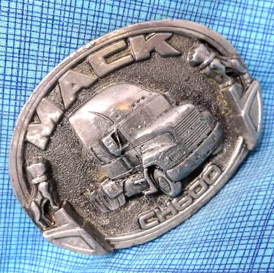 Mack Truck Promo Belt Buckle CH600 Trucker Bulldogs Vintage 1991 TGABC .TAZ134 • $34.99