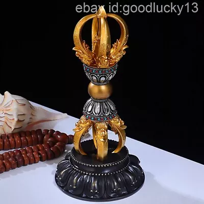 $179 • Buy 21.5cm Copper Gokosho Five-pronged Vajra Dorje And Base