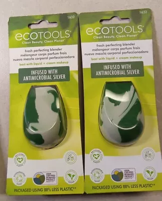 EcoTools Fresh Perfecting Blender Sponge - Infused W/Antimicrobial Silver 2 Pack • $10