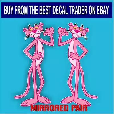 Pink Panther Decal Sticker Mirrored Decals Hot Rod Rat Rod Vintage Stickers • $6