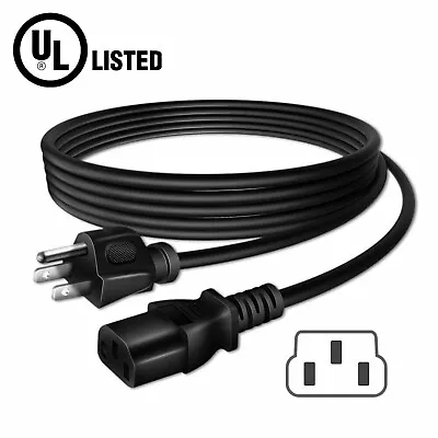 $6.99 • Buy 5ft UL AC Power Cord For SONY KDL-52XBR3 KDL-52XBR4 TV 3-Prong Cable Lead Mains