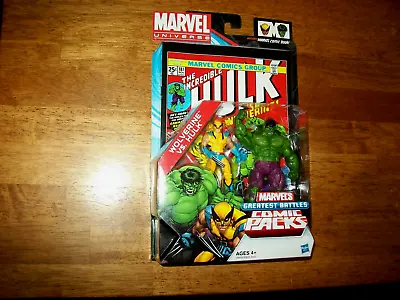 Marvel Universe Wolverine Vs. Hulk Greatest Battles Comic Pack Brand New Mint! • $89
