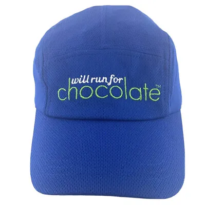 Will Run For Chocolate Relaxed Fit ADJUSTABLE Womens Hat Baseball Ball Cap • £8.40