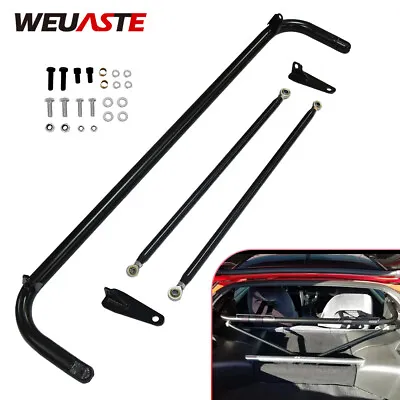 48  Steel Harness Bar Racing Seats Safety Seat Belt Black Roll Rod Bar Stainless • $98.98