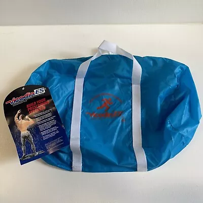 Vintage Vicodin ES Prescription Drugs Duffle Bag Blue Zip Up Gym Bag Festival • $49.99