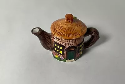 Mini Ceramic Cottage Teapot 2'' Flower Garden By The Door Pre Owned • $12.49