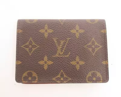 LOUIS VUITTON Monogram Porte 2 Cartes Vertical Bifold Pass Card Case Wallet26916 • $59