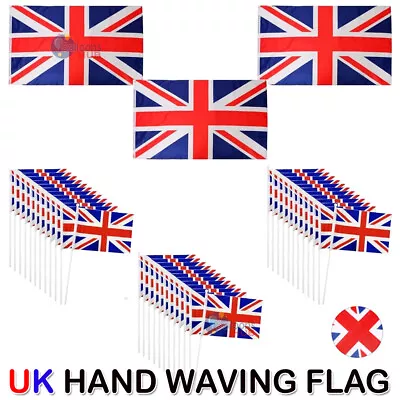 Union Jack Flag Small Hand Waving 20 40 100 PCS British Party Event England • £278.29