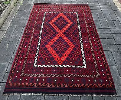 Handmade Afghan Vintage Wool Kilim Size: 310 X 195 Cm Tribal Larg Kelim Area Rug • $900