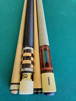 Two Vintage Pool Cues Lishan & Rich Q • $55