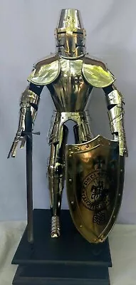 Medieval Knight Templar Armor Suit (Miniature) With Shield 2 Feet • $425