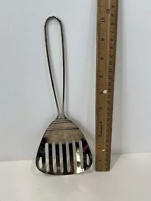 Vintage 10.5” Deep Fryer Metal Scoop Slotted Spoon Spatula • $10.99