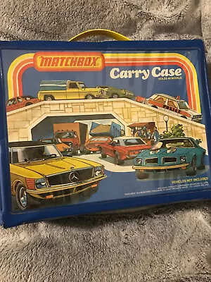 Vintage 1978 Matchbox Carry Case - Holds 48 Cars - Blue NO TRAYS INCLUDED • $15