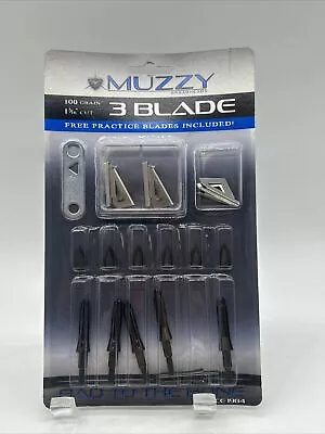 Muzzy Broadheads 3 Blade 100 Grain Set New In Package • $29.99