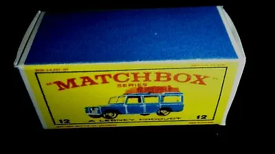 £1.80 • Buy Matchbox -  No12 Land Rover Safari Blue Replica Box