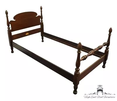 JOHN WANAMAKER Solid Mahogany Traditional Duncan Phyfe Style Twin Size Bed 3010 • $649.99