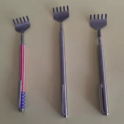 3 Telescopic Metal Back Scratchers (Plain American Flag Extra Long) • $8.99