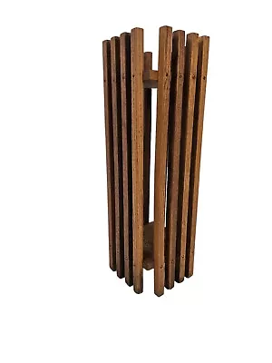 Vintage Plant Stand Fern Table Candle Oak Slatted Stickley Mission Arts & Crafts • $124