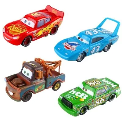 Disney Pixar Cars Diecast Toy Car McQeen Mater DiNOco King Boy 1:55 Gift Small • £7.34