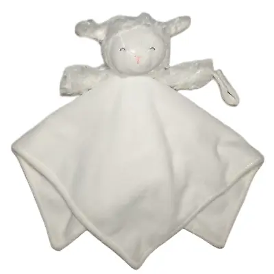 Carter's White Lamb Baby Security Blanket Lovey Pacifier Holder Unisex Soother • $18