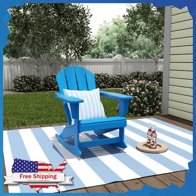 $99.99 • Buy Outdoor Indoor Patio Adirondack Rocking Chair All-Weather Poly Material Rocker