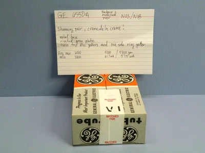 $550 • Buy GE 6550A Vacuum Tubes Factory Matched In Box Excellent Matched Pair 'RARE -FT121