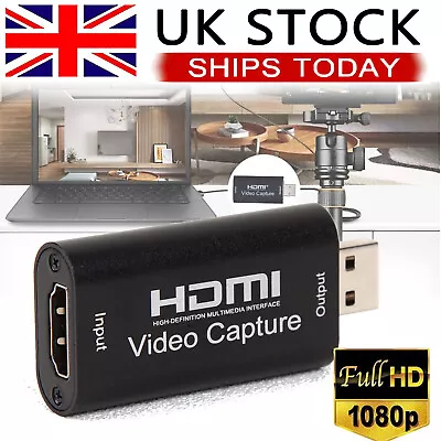  1080P Full HD Audio Video Capture Card 4K HDMI To USB 2.0 Video Capture Device • £7.29