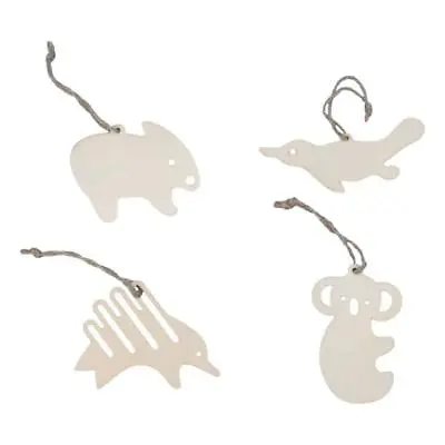 4x Wooden Christmas Tree Ornament Australian Animal Wildlife Koala Hanging Decor • $9.95