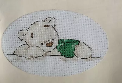 DMC Lickle Ted With Cup Macmillan Coffee Morning Cross Stitch Design Chart • £1.19