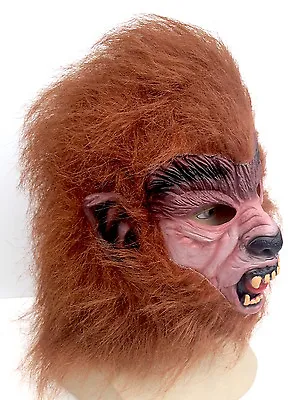£12.99 • Buy Teen Wolf Brown Werewolf Mask Halloween Horror Fancy Dress 80's Cosplay Costume