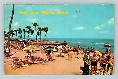 Miami FL-Florida Popular Public Bathing Beaches C1969Postcard • $7.99