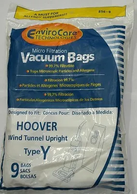 Hoover Type Y Vacuum Bags Micro Filtration -- 9 Pk • $9.99