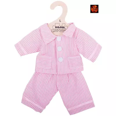 Pink Striped Pyjamas Doll Clothing For Ragdoll Or Teddy Bear New • £12.49