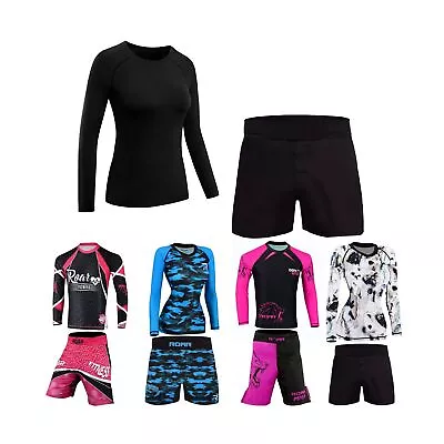 Roar No Gi Full Set Ladies Sports Bra BJJ Leggings MMA Shorts & Grappling Ras... • $50.50