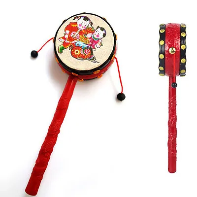 Baby Kids Cartoon Animal Hand Bell Toy Rattle Drum Musical Random Color A*P_ • £4.88